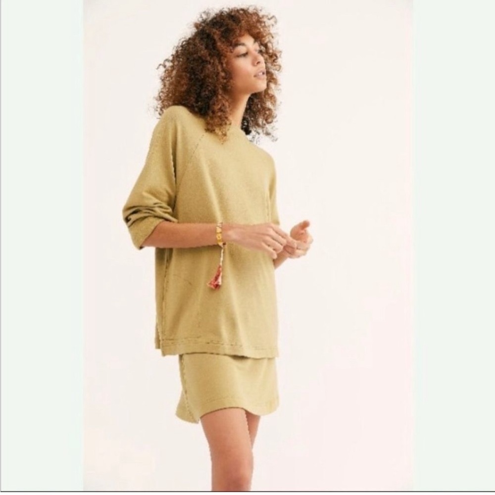 Free People Alexis Skirt Sweater Soft Set Cozy Medium NWOT